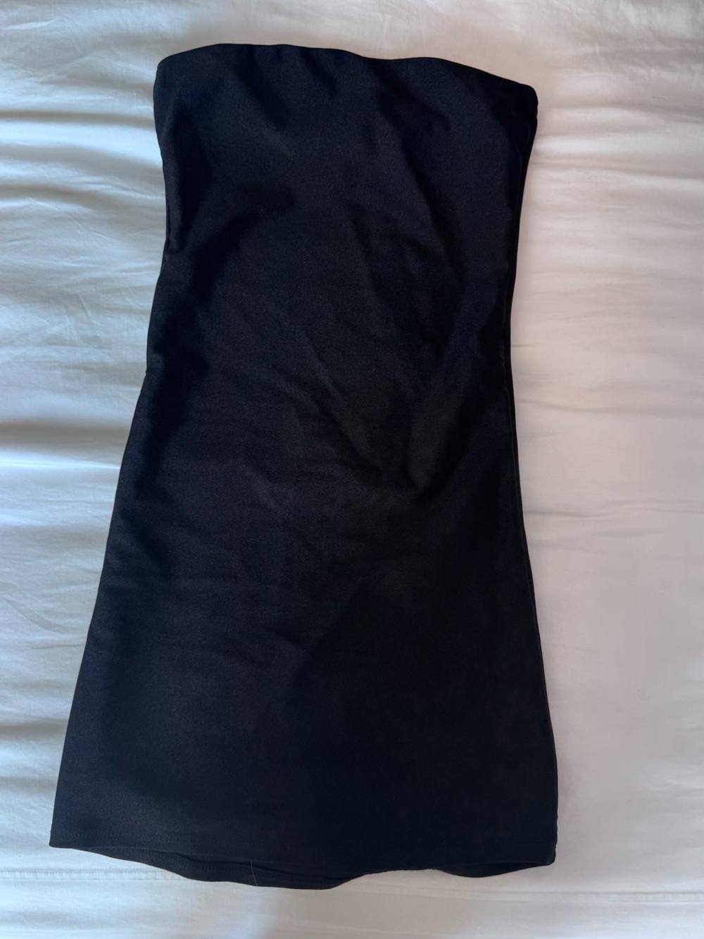 Good American Black Strapless Mini Dress